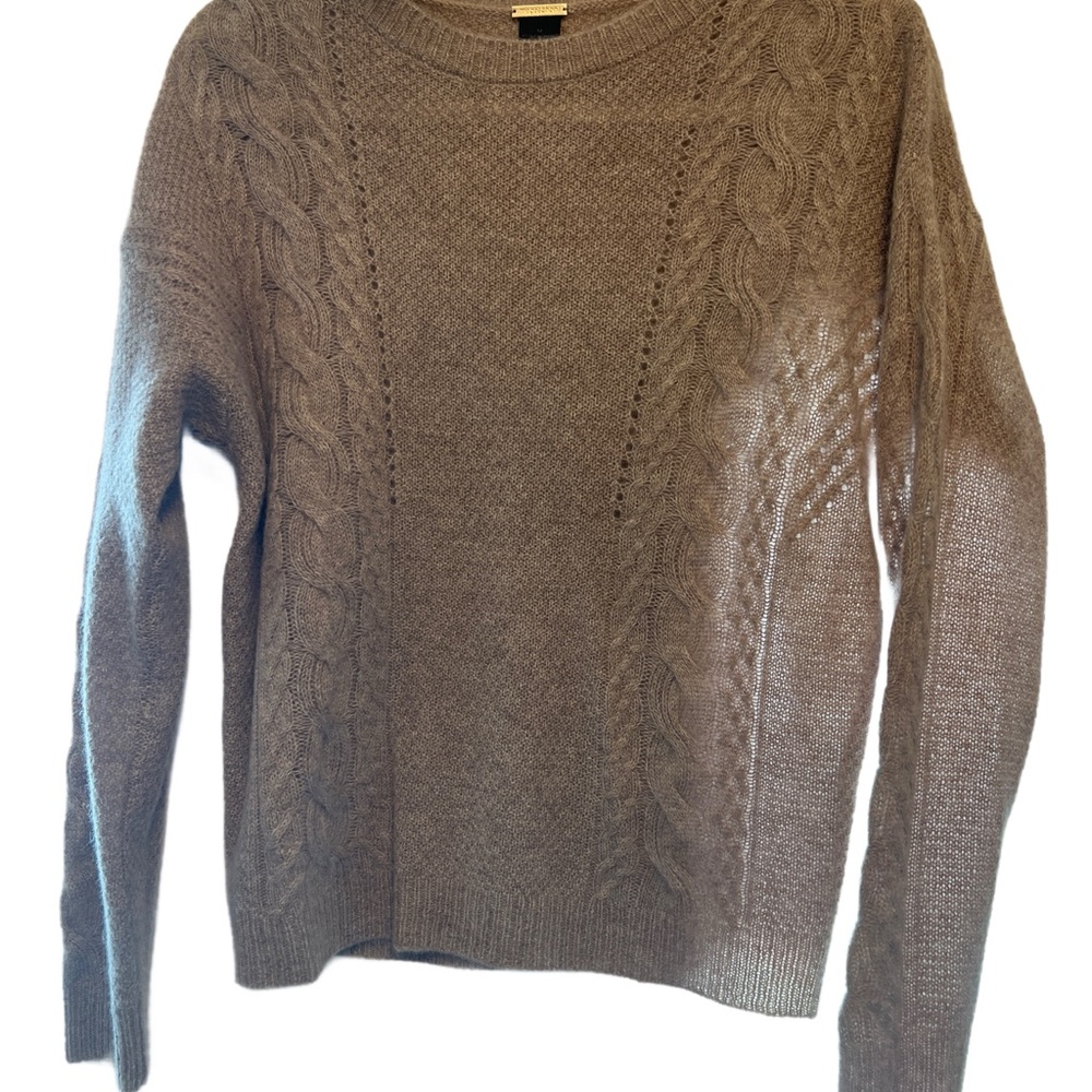 Magaschoni Brown Cable Knit Sweater